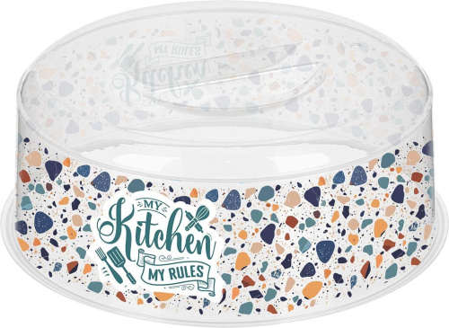 картинка крышка для свч homver bergamo терраццо d250мм с декором (бесцветный) 223134301/00 homver bergamo терраццо d250мм с декором (бесцветный) 223134301/00 от магазина Tovar-RF.ru