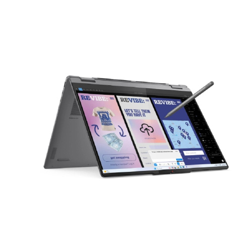 картинка lenovo yoga 7 2-in-1 16ill10 [83jt0001us] (клав.рус.грав.) luna grey 16" {wuxga (1920x1200) touch 300nits ultra 7 256v/16gb/1tb ssd/w11h/+pen/360/металл} от магазина Tovar-RF.ru