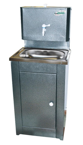 картинка Умывальник ЧИСТЮЛЯ бак полимерное покр. без ЭВН+мойка нерж. аквамикс от магазина Tovar-RF.ru