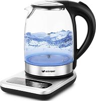 картинка чайник kitfort кт-657 нержавеющая сталь/черный (стекло) kitfort кт-657 нержавеющая сталь/черный (стекло) от магазина Tovar-RF.ru