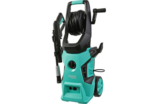 картинка sturm! pw92123 мойка высокого давления sturm!, 2.3квт, 165 бар, швд-10м, самовсасыв., катушка, колеса [pw92123] от магазина Tovar-RF.ru