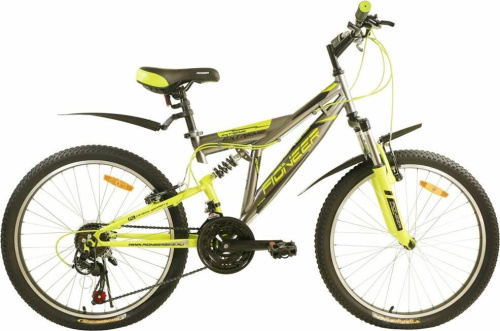 картинка велосипед pioneer extreme 24"/15" silver-green-blackот магазина Tovar-RF.ru