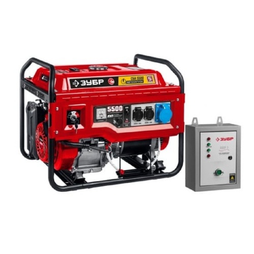 картинка ЗУБР Бензиновый генератор с автозапуском 5500 Вт  [СБА-5500] от магазина Tovar-RF.ru