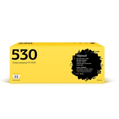 картинка t2 cc530a картридж  (tc-h530) для cp2025n/cp2025dn/cm2320n mfp/cm2320nf mfp, черный, с чипом от магазина Tovar-RF.ru