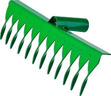 картинка Садовый инструмент РОСТОК 312 x 72 мм, 12 витых зубцов, рабочая поверхность из стали, покрытие краска, без черенка, грабли (39600-12) РОСТОК 312 x 72 мм, 12 витых зубцов, рабочая поверхность из стали, покрытие краска, без черенка, грабли (39600-12) от магазина Tovar-RF.ru