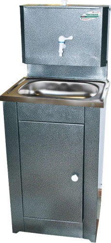 картинка Умывальник ЧИСТЮЛЯ бак полимерное покр. без ЭВН+мойка нерж. аквамикс от магазина Tovar-RF.ru