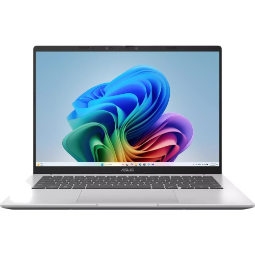 картинка asus vivobook 14 x1407qa-ly099w [90nb1603-m007f0] snapdragon x  x1 26 100/16gb lpddr5x/1tb ssd/qualcomm adreno gpu/14" wuxga (1920 x 1200) 16:10 wi-fi 6e+bt 5.3/ win11 home/1.49 kg/cool silver} от магазина Tovar-RF.ru