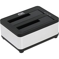 картинка agestar 3ubt8 (silver) док станция для hdd 2.5"/3.5" sata clone, usb3.0, пластик+алюминий, серебристый, от магазина Tovar-RF.ru
