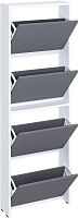 картинка Модульная мебель МЕБЕЛЬ-КОМПЛЕКС ЛАЙТ Обувница 4 секц Белый / Серый шифер (1 кор.) МЕБЕЛЬ-КОМПЛЕКС ЛАЙТ Обувница 4 секц Белый / Серый шифер (1 кор.) от магазина Tovar-RF.ru