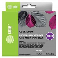 картинка картридж струйный cactus cs-lc1000m пурпурный (20мл) для brother dcp 130c/330с/mfc-240c/5460cn от магазина Tovar-RF.ru