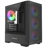 картинка powercase корпус mistral micro a13b, tempered glass, 4x120mm frgb fan, чёрный, matx  (cmma13b-l4) от магазина Tovar-RF.ru