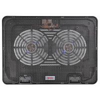 картинка buro подставка для ноутбука 15.6"355x255x30mm 2xusb 2x 140mmfan 657г металлическая сетка/пластик черный (bu-lcp156-b214h) от магазина Tovar-RF.ru