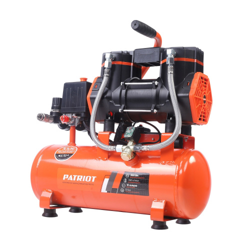 картинка Компрессор Patriot поршневой безмасляный KDS 190 F10 [526302410] { 190 л/мин, 0,95 кВт, 8 бар, 10 л,  2800 об/мин, быстросъем 1/4 } от магазина Tovar-RF.ru