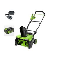 картинка Greenworks GD40STX2 Снегоуборщик аккумуляторный, 40V, 51 см, с 1хАКБ 5 Ач и ЗУ [2603407UG] от магазина Tovar-RF.ru