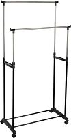 картинка РЫЖИЙ КОТ Вешалка напольная CR465 на колёсах 2 перекладины, размер: 81*42*96*170 см (312172) РЫЖИЙ КОТ CR465 (312172) от магазина Tovar-RF.ru