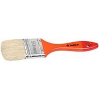 картинка Кисть плоская  ЗУБР "УНИВЕРСАЛ-МАСТЕР", натуральная щетина, деревянная ручка, 100мм[4-01003-100] от магазина Tovar-RF.ru