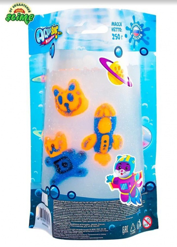 картинка слайм aqua slime aq008 набор для изготовления фигурок из цветного геля, розовый-синий от магазина Tovar-RF.ru