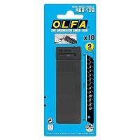 картинка Лезвие OLFA сегментированные BLACK MAX, 9х80х0,38мм, 13 сегментов, 10шт [OL-ABB-10B] от магазина Tovar-RF.ru