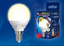 картинка Лампочки светодиодные UNIEL (UL-00004302) LED-G45 7W/3000K/E14/FR/DIM PLP01WH от магазина Tovar-RF.ru