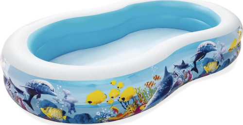 картинка bestway 54118 надувной семейный бассейн подводный мир 262 х 157 х 46 см, 544 л bestway 54118от магазина Tovar-RF.ru