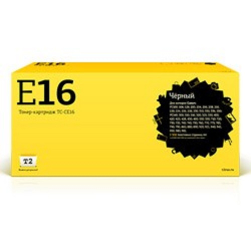 картинка t2 e-16 картридж (tc-ce16) для  fc220/230/290, черный  от магазина Tovar-RF.ru