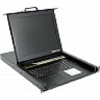 картинка procase e1708 консоль однорельсовая , квм 8 порт, lcd 17'', single rail console kvm 8 port, lcd d-sub, usb, разрешение 1280*1024, 8 кабелей от магазина Tovar-RF.ru