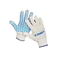 картинка Перчатки ЗУБР трикотажные, 10 класс, х/б, с защитой от скольжения, L-XL, 10пар [11390-K10] от магазина Tovar-RF.ru