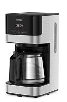 картинка кофеварка centek ct-1150 (черн/сталь)  капельная 1000вт, 1.5л, капля стоп, подогрев, сенсор, led от магазина Tovar-RF.ru