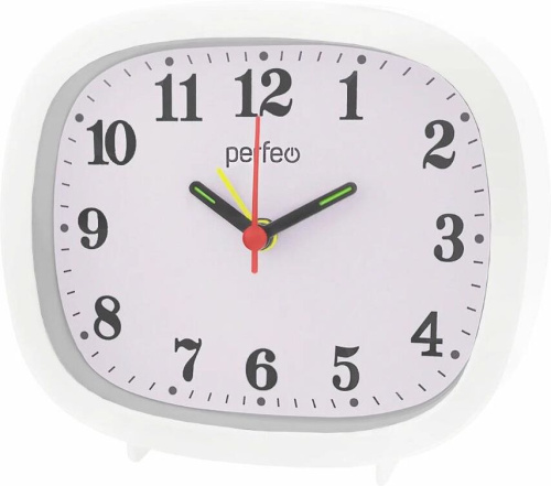 картинка Часы PERFEO (PF_E1960) "PF-TC-021", прямоугольные, белые PERFEO (PF_E1960) "PF-TC-021", прямоугольные, белые от магазина Tovar-RF.ru