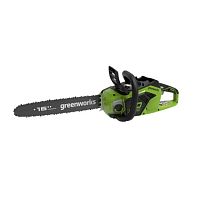картинка Greenworks Цепная пила аккумуляторная GreenWorks  GD40CS18, 40V, 40 см, бесщеточная,  до 1,8 КВТ, с АКБ 2АЧ и ЗУ [2005807UA] от магазина Tovar-RF.ru