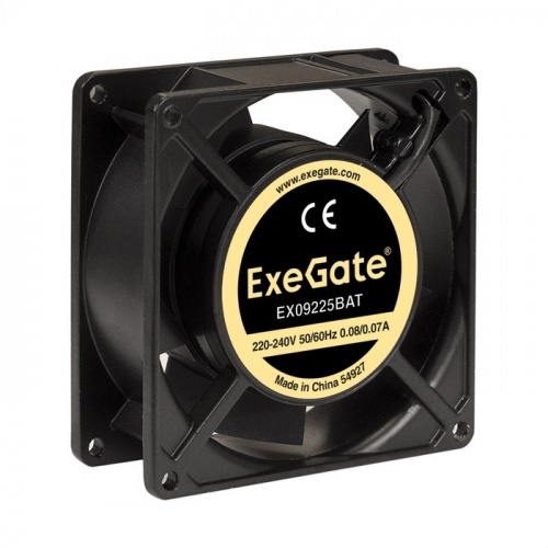 картинка exegate ex289004rus вентилятор 220в exegate ex09225bat (92x92x25 мм, 2-ball (двойной шарикоподшипник), клеммы, 2600rpm, 35dba) от магазина Tovar-RF.ru