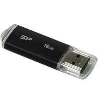 картинка silicon power usb drive 16gb ultima u02 sp016gbuf2u02v1k usb2.0 черный от магазина Tovar-RF.ru