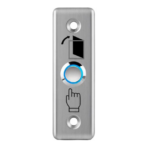 картинка Кнопка выход Tantos TDE-02 Light  c подсветкой, прямоугольная, металлическая от магазина Tovar-RF.ru