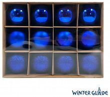 картинка Набор ёлочных шаров WINTER GLADE Набор ёлочных шаров пластик, 6 см, 12 шт, синий микс, 6012G004 от магазина Tovar-RF.ru