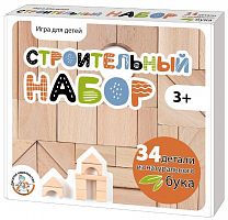 картинка детские игры десятое королевство конструктор деревянный строительный набор 34 эл. 04312 от магазина Tovar-RF.ru