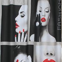 картинка Штора для ванной BRIMIX 02-01 Шторка в ванную комнату фотопечать ГЛАМУР от магазина Tovar-RF.ru