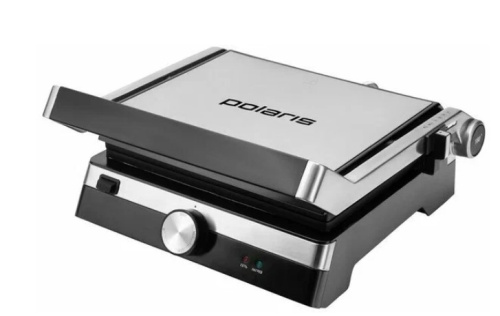 картинка гриль-пресс polaris pgp-1902 (2000вт, регулировка t) серебряный от магазина Tovar-RF.ru