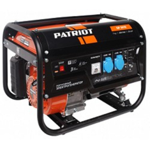 картинка Генератор бензиновый PATRIOT  GP 3510 [474101535] {Двигатель: 4т, OHV, АИ-92, 210 сс, 7.0 л.с;  Мощность ном/макс: 2.5/2.8 кВт; Объём бака: 15 л; Розетки: 2 евро 16А;Вес: 41 кг;} от магазина Tovar-RF.ru