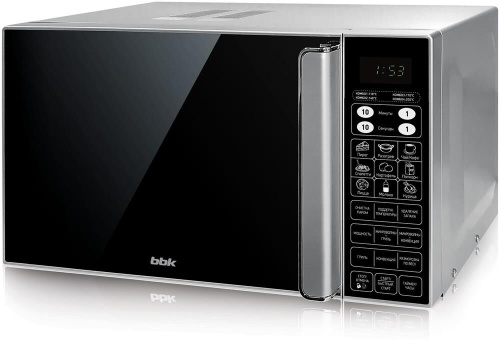 картинка микроволновая печь bbk 23mwc-982s/sb-m серебро/черный магазин Tovar-RF.ru являющийся официальным дистрибьютором в России картинка микроволновая печь bbk 23mwc-982s/sb-m серебро/черный от магазина Tovar-RF.ru