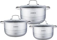 картинка Набор кастрюль ALBERG AL-2007 ALBERG AL-2007 (7,6л; 9,8л; 12л) от магазина Tovar-RF.ru