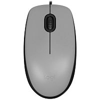 картинка 910-006760 мышь logitech m110 silent mid grey [бесшумная, оптическая, 1000dpi, usb, 1.8м]  от магазина Tovar-RF.ru