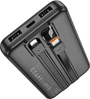 картинка power bank hoco (6942007608046) j118 black - 10000mah 3usb от магазина Tovar-RF.ru