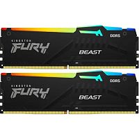 картинка kingston ddr5 dimm  2x32gb 6000mhz kf560c36bbeak2-64 fury beast black rgb rtl gaming pc5-48000 cl36 288-pin 1.35в kit single rank с радиатором ret от магазина Tovar-RF.ru