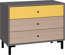 картинка Модульная мебель МЕБЕЛЬ-КОМПЛЕКС JAM Комод 3Я Серый шифер/Грэви/Сэнд МЕБЕЛЬ-КОМПЛЕКС JAM Комод 3Я Серый шифер/Грэви/Сэнд от магазина Tovar-RF.ru