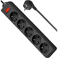 картинка defender фильтр es, 1.8м коробка 5 розеток, чёрный [99484] от магазина Tovar-RF.ru