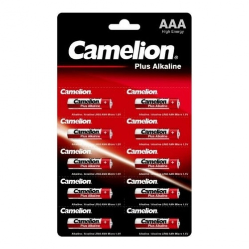 картинка Camelion Plus Alkaline BL1x10  LR03 отрывные (LR03-BP1x10P, батарейка,1.5В) (10 шт. в уп-ке) от магазина Tovar-RF.ru