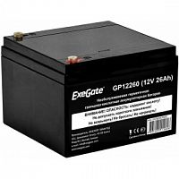 картинка exegate ex282972rus аккумуляторная батарея gp12260 (12v 26ah, под болт м5) от магазина Tovar-RF.ru