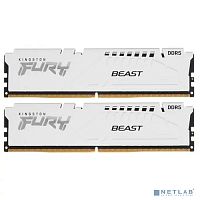 картинка kingston 64gb 5600mt/s  ddr5 cl40 dimm (kit of 2) fury beast white xmp kf556c40bwk2-64 от магазина Tovar-RF.ru