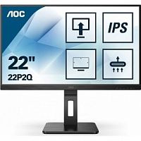 картинка lcd aoc 21.5" 22p2q black с поворотом экрана {ips, 1920x1080, 75hz, 4 ms, 178°/178°, 250 cd/m, 50m:1, +dvi, +hdmi, +2xdisplayport 1.2, +4xusb 3.2 2x2w} от магазина Tovar-RF.ru