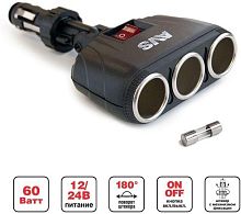 картинка avs cs316 прикуривателя 12/24 (на 3 выхода) от магазина Tovar-RF.ru